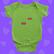 Load image into Gallery viewer, Onesie Short Sleeve Summer Fruta Cherries