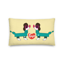 Load image into Gallery viewer, Premium Pillow LOVE DIVERSITY LGBTQ 2  20x12