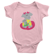 Load image into Gallery viewer, Onesie Short Sleeve Elephant mummy with baby