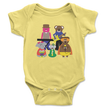 Load image into Gallery viewer, Onesie Short Sleeve Musical Animal Band