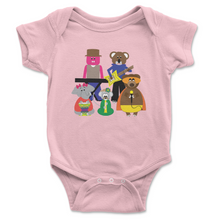 Load image into Gallery viewer, Onesie Short Sleeve Musical Animal Band