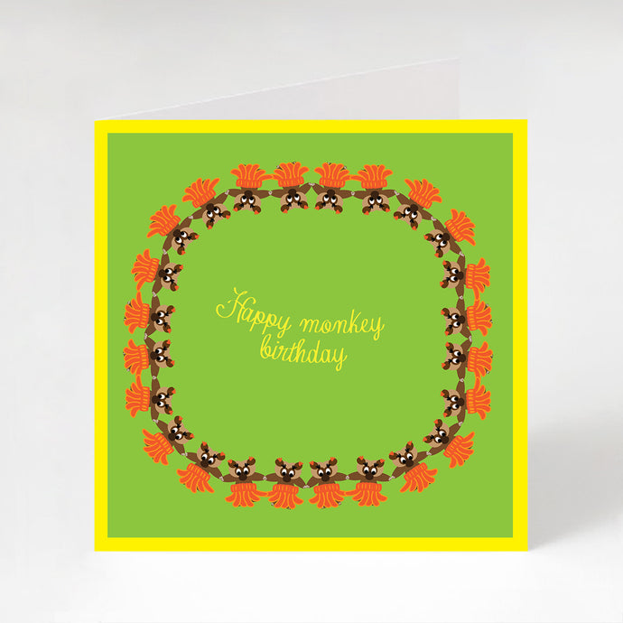 Birthday Card - Happy Monkey Birthday