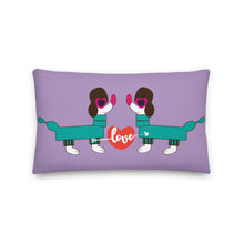 Load image into Gallery viewer, Premium Pillow LOVE DIVERSITY LGBTQ 2  20x12
