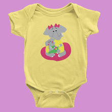Load image into Gallery viewer, Onesie Short Sleeve Elephant mummy with baby