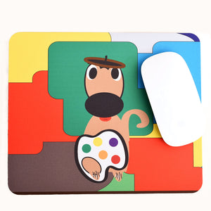 Painter Dog Mouse Pad
